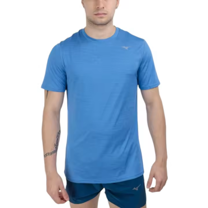 Camiseta Mizuno Impulse Tee Azul Marino J2Gaa519-25 T Shirt Running - 1