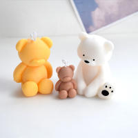 Molde De Velas De Silicona 3D Oso Cartoon Lindo Para Hornear Y Hacer Sabores Molde Para Hacer Cubos De Hielo Y Bocadillos Regalo Para Fiesta De Cumpleaños Y Boda - details 2