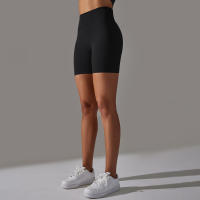 Shorts De Yoga De Cintura Alta Con Control De Abdomen Leggings De Fitness Con Rayas Resistentes Al Agachamiento Shorts De Entrenamiento Sin Costuras - details 28