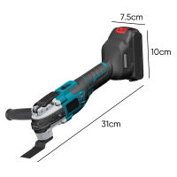 Kit Oscilante Multifunción Profesional 9000-20000 RPM, Motor Sin Escobillas, para Lijar/Cortar/Bordear Madera y Azulejos, Batería 18V Recargable (Incl. 6 Accesorios)​ - details 3