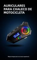 Auriculares De Motocicleta Bluetooth 5.4 Inalámbricos Para Casco Resistente Al Agua Con Control De Voz Reproductor MP3 De Música Hands-Free Para Moto - details 0