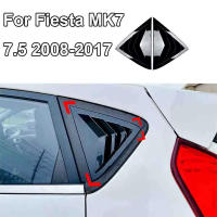 Louvers Negros Brillantes Para Ford Fiesta MK7 2008-2017 Decoración Triangular De Ventanas Traseras Accesorio De Automóvil - details 0