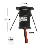 Spotlight Mini 1W 12V Luz De Techo Revestida Con Control Remoto LED Para Armario De Cocina Y Dormitorio Fuente De Alimentación DC - details 3