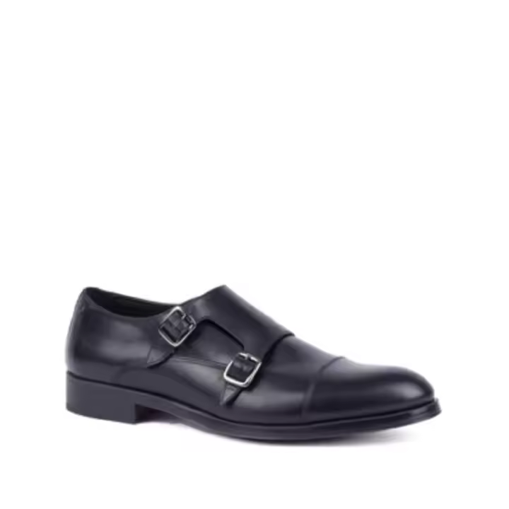 MARTINELLI  EMPIRE 1492-2632PYM ZAPATO CABALLERO DE PIEL COLOR NEGRO DE DOBLE HEBILLA - 1