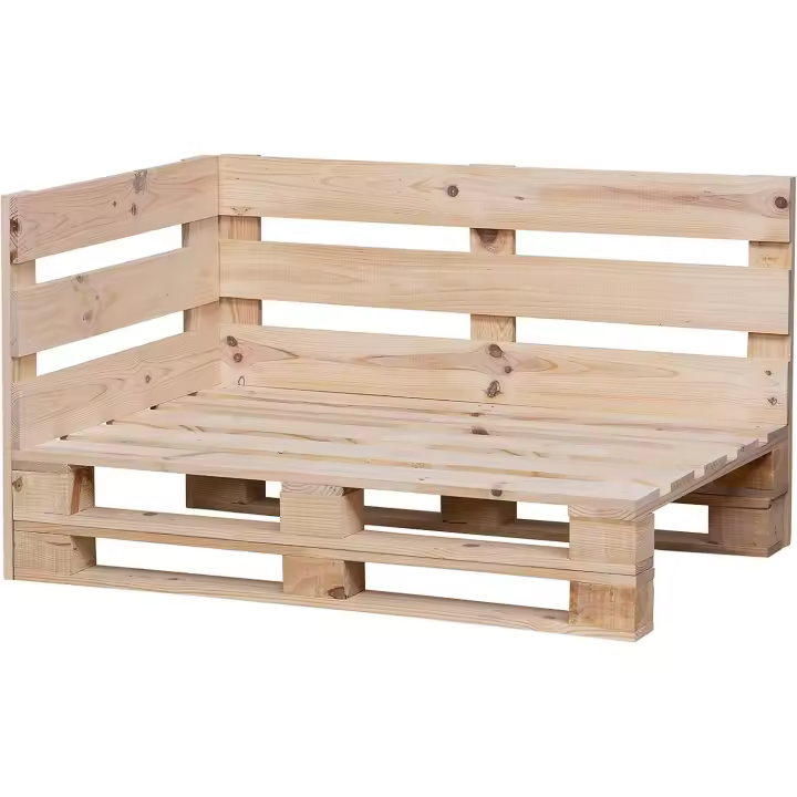 Chaise Longue Sofa PALETS Lijado Y Cepillado - Medida 120cm X 80cm -Interior/Exterior Nuevo-Natural Sillon PALETS/Sofa para Patio - 1