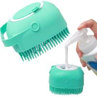 Cepillo De Baño Para Perros Y Gatos De Silicona Suave Masajeador De Peluca Dispensador De Ducha De Peluquería Para Mascotas En Colores Amarillo Rosa Y Azul - details 10