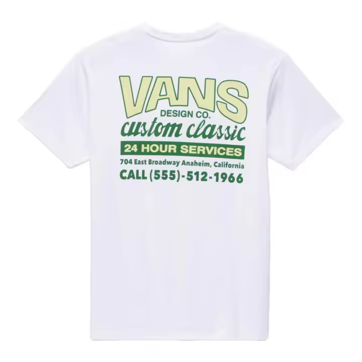 Camiseta Blanca Vans Shop Front White De Cuello Redondo - 1