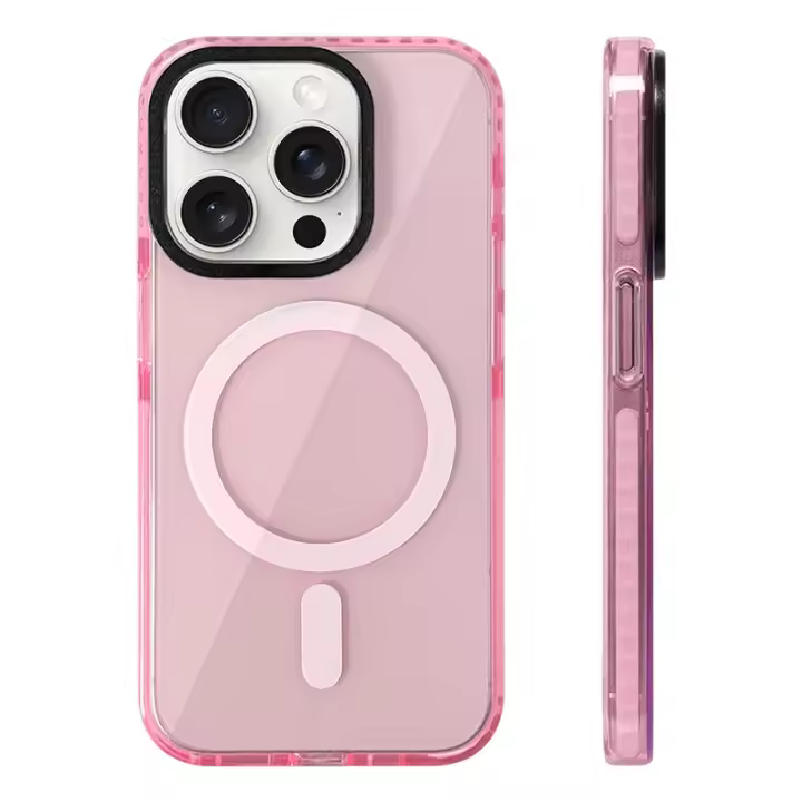 Funda De Silicona Transparente Para iPhone 16 pro Max 15 14 13 Con Magsafe Protección Antigolpe Y Carga Magnética Airbag - 1