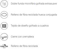 Almohada Titan de doble funda con cremallera, tacto seda extra suave, higiénica y transpirable - Firmeza Alta - details 0
