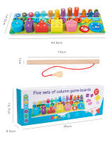 Juguetes De Madera Montessori Para Niños Tablero Ocupado De Animal Matemáticas Pesca Números Alineación Educativo Juguetes Para Regalos De Niños - details 14