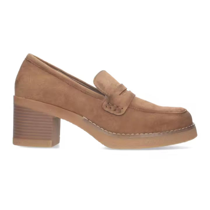 PuntoSalao Mocasines de tacón cómodo para mujer color camel VR3-537 los mocasines mas de moda para tu día a día - 1