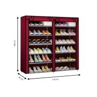 LUTODY - Zapatero, Organizador de zapatos de tela textil auxiliar, Compacto de varios niveles, Vertical , Tubo metal, Plegable, Vestidor portátil para recibidor, Entrada, Sala de estar, Salón, Ligero y resistente - details 7