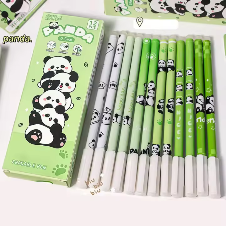 Mr Paper 12pcs Bolígrafos Gel 0.5mm Con Punta Completa Y Borrable De Capybara Animal Lindo Azul Para Regalo De Vuelta a La Escuela - 1