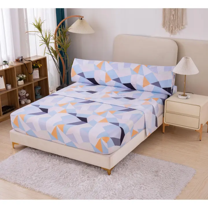 ARISE SHOP- Juego Sábanas de Cama Estampadas 3 Piezas (100% poliéster) Incluye Funda de Almohada + Encimera + Bajera Ajustable - 1