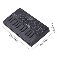 Teclado MIDI Controlador 25 Teclas Recargable Machine Maker De Pads De Toque RGB Con Engranajes Asignables Y Botones RGB Para Electrónica De Música - details 1