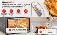 Termómetro Digital De Cocina ThermoPro TP610 Recargable Impermeable Con Iluminación Retroiluminada 2 En 1 Plegable Con Probes Fijos Y Dobles Para Horno Barbacoa Y Carne - details 0