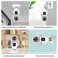 Cámara de vigilancia con bombilla E27, dispositivo con doble lente, WiFi, 8MP, PTZ, seguimiento humano por Ia, visión nocturna a Color, Audio bidireccional, Smart Cam CCTV - details 7