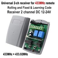 Receptor De Control Remoto Universal Para Puerta De Garaje 2 Canales Compatible Con NOVA ERREKA DEA DITEC 433MHz Código Fijo - details 1