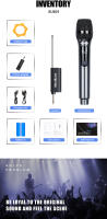 Micrófono Inalámbrico 2 Canales 1200mAh UHF Micrófono Dinámico Portátil Para Karaoke Fiesta Iglesia Show Reunión - details 8