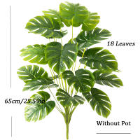 Planta Artificial De Palmera Tropical Grande 65cm Hojas De Tortuga Falsas Árboles De Plástico Monstera Para Decoración De Habitaciones Exteriores Y Domésticas - details 1
