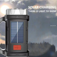 Lámpara De Buzón Recargable Solar COB LED Farol De Camping Impermeable Con Carga USB Y Función De Power Bank Luz Exterior Torcha - details 5