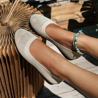 Zapatos Planos De Mujer Con Punta Redonda Y Color Sólido Zapatos Slip-on Transpirables Para Baile Casual Loafers De Tela De Algodón - details 6