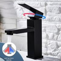 Grifo lavabo Negro mate Maple inoxydable monomando Agua Fria y Caliente con 2 mangueras incluidas - details 4