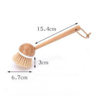 Cepillo De Limpieza Para Cocina Con Manija Larga De Bambú Cepillo De Lavado De Platos Suave Para Ollas Y Sartenes Antideslizantes Para Fregadero Y Estufa - details 7