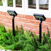 Lámpara De Pared Solar Con 92 LEDs Luz Rotativa De 360° Impermeable Para Jardín Y Camping Con Sensor De Movimiento Y 4 Modos De Iluminación - details 9