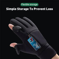 Guantes De Pesca Invierno Impermeables 2 Dedos Plegables Antigolpes Para Hombres Y Mujeres Guantes De Veludo Térmicos Para Angling Y Ciclismo Al Aire Libre - details 13