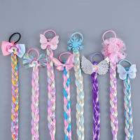 Wig De Enredos Para Niñas Rosa Elásticos De Cabello Con Borlas De Princesa Accesorios De Cabello Lindos Para Niños Cabello De Unicornio Para Bebés - details 2