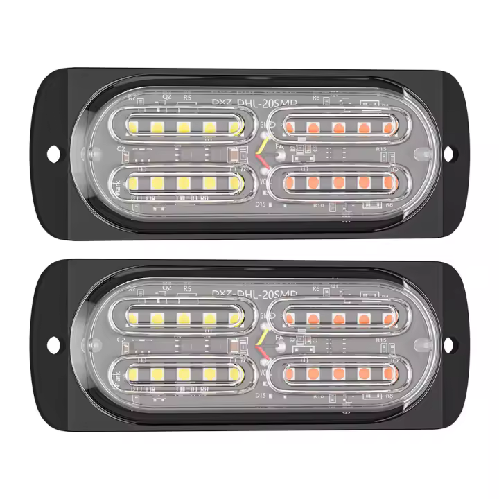 Luz De Advertencia Estroboscópica Azul LED Para Camiones Y Coches 12V 24V 20SMD Luz Trasera Universal Para Vehículos - 1