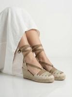 Calzados soraia, Sandalias Alpargatas de Cuña para Mujer con Tiras Cruzadas y Cordones para Atar al Tobillo, Calzado de Verano Bohemio - details 10