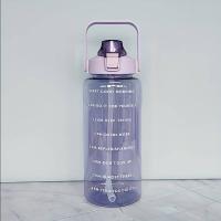 Botella De Agua Portátil De Gran Capacidad Con Marca De Tiempo Para Ciclismo Running Y Viajes Transparente Y Conveniente - details 13