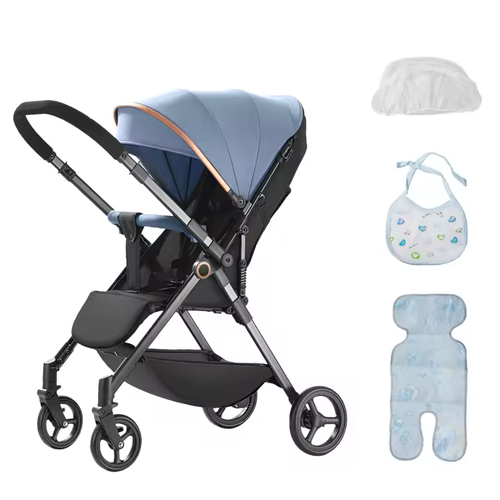 Carrito de bebé plegable multifuncional para viajes, seguro y ligero, sistema de transporte versátil para bebés - 1