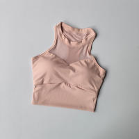 Sujetador Deportivo Para Mujer Sexy Con Aros En Malla De Secado Rápido Conjunto De Chaleco De Yoga Deporte Exterior - details 1