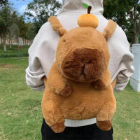 Mochila De Peluche De Delfín Kapybara Dual Propósito Bolso De Hombro Para Niños Y Adultos Material De Plush Corto Tamaño 30cm - details 6