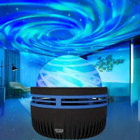 Proyector De Galaxia LED Luz Nocturna Colorida Para Decoración De Habitación De Niños Y Fiesta Navideña Forma Redonda Fuente De Luz LED Incluida - details 1