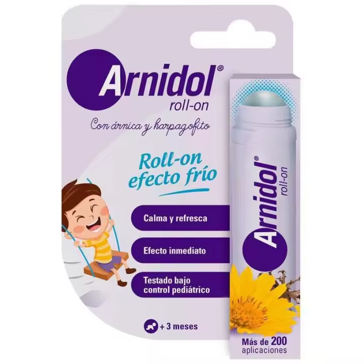 Faes Farma ARNIDOL Roll-On 15 Ml - Calma y Refresca Piel - Golpes Niños - Efecto Frescor - 1