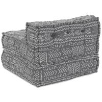 Puf modular vidaXL gris claro 70x70x54 tela - details 2