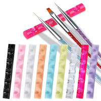 Porta Pinceles De Uñas Acrílicos Portátiles 5 Compartimentos Soporte Para Pinceles De Gel UV Y Pintura Coloridos - details 5