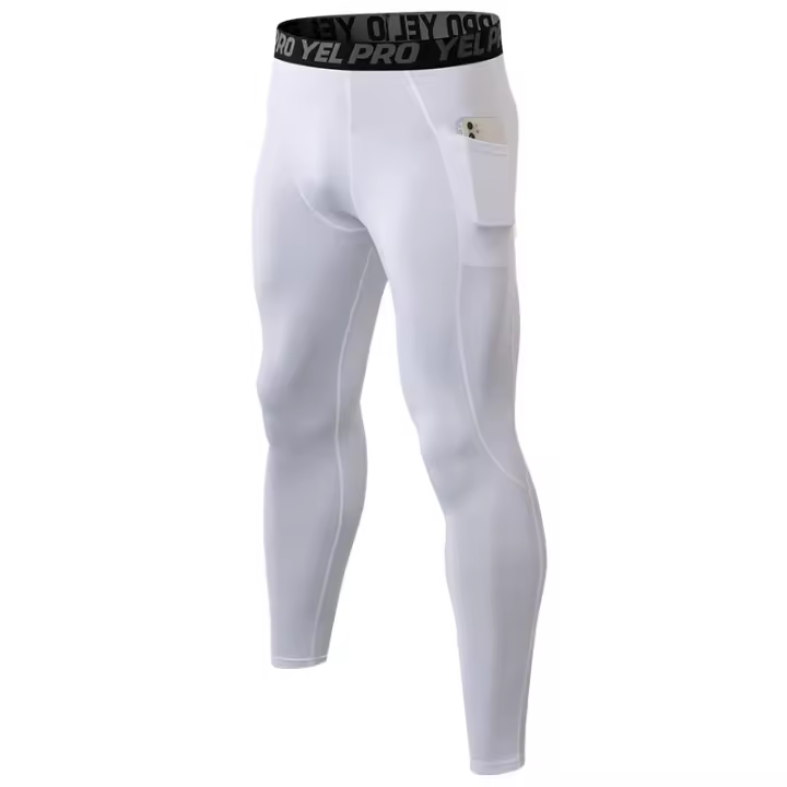 Pantalones De Compresión Para Hombre Con Bolsillo Pantalones De Entrenamiento De Invierno Para Running Y Baloncesto Tights De Fitness Y Gimnasio - 1