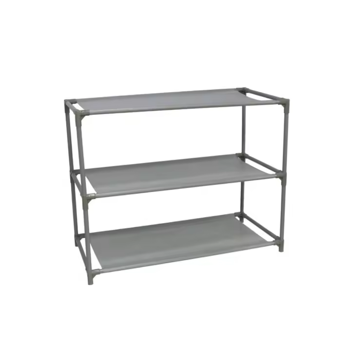 Gerimport STARTELECTRIC Zapatero de 3 Niveles / 5 Niveles de Metal y Tejido No Tejido, Tamaño 60 X 28 X 44 Cm / 60 X 28 X 88 Cm, Estantería para Calzado, Mueble, Soporte, Montaje Fácil - 1