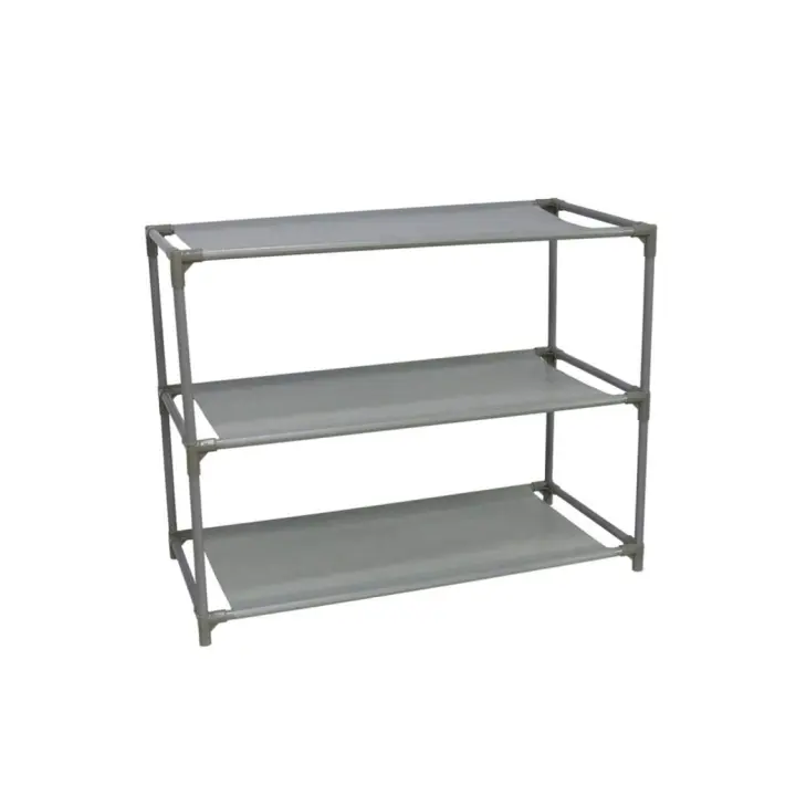 Gerimport STARTELECTRIC Zapatero de 3 Niveles / 5 Niveles de Metal y Tejido No Tejido, Tamaño 60 X 28 X 44 Cm / 60 X 28 X 88 Cm, Estantería para Calzado, Mueble, Soporte, Montaje Fácil - 1