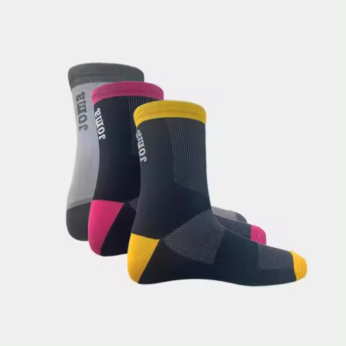 Calcetín Media Caña Joma Multipack Explorer 300021 Naranja Gris Fucsia 002 Semicompresivo - 1