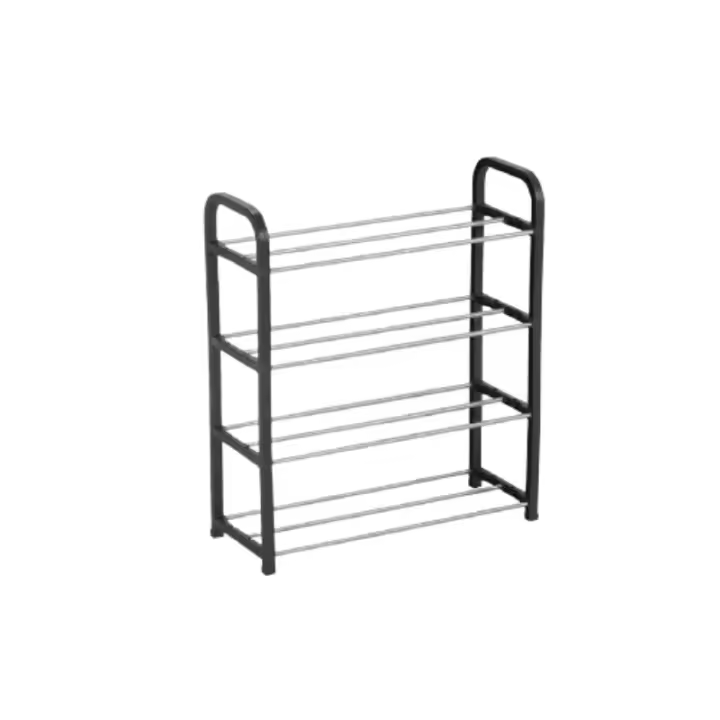 BLOOM STORE-Zapatero de metal y plástico de 4 niveles, soporte para calzado, estantería multiusos para zapatos, recibidor, pasillo, dormitorio - 58,5 x 40 x 18,5 cm - 1