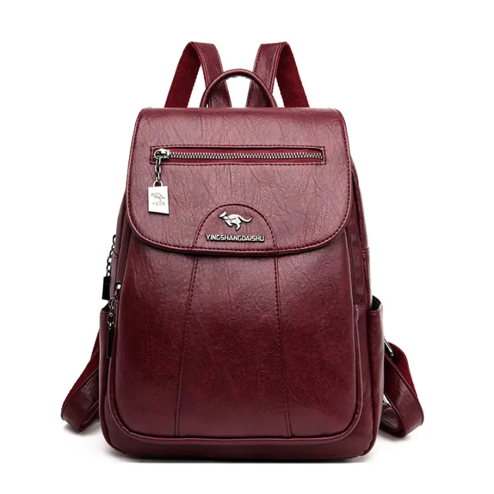Mochipa Vintage de cuero elegante para Mujer, Bolso de hombre Femenino, Bolso de viaje informal, mochipa Escolar, 5 colores - 1