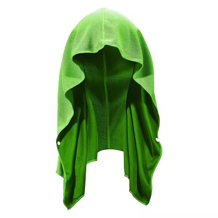 Toalla De Baño Microfibra Para Gimnasio Viajes Camping Natación Yoga Con Capucha U-Hojas Para Protección Solar Y Secado Rápido - 1