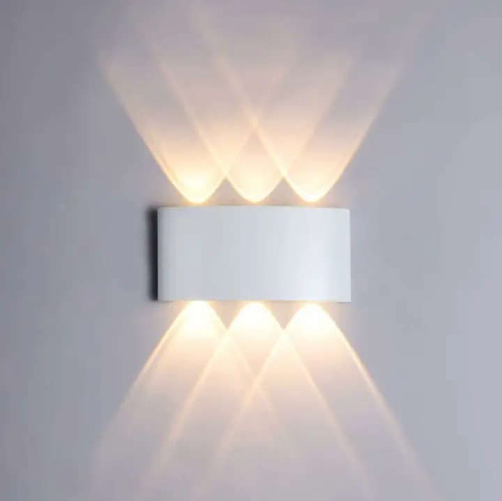 6W Luz de pared LED, 3000K Luz Blanca Cálida, IP65 Luz de pared impermeable, pasillo dormitorio Sala de estar Escalera Hotel Bar Luz decorativa - 1