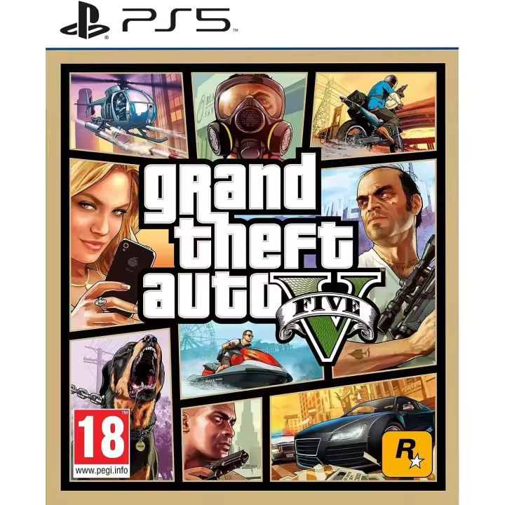 Grand Theft Auto V - Juego Físico Rockstar Games GTA V para Playstation PS5 - Nuevo Original Precintado PAL EU - 1